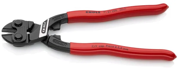 Knipex KNIPEX CoBolt® Kompakt boltekutter svart atramentert, belagt med plast 200 mm