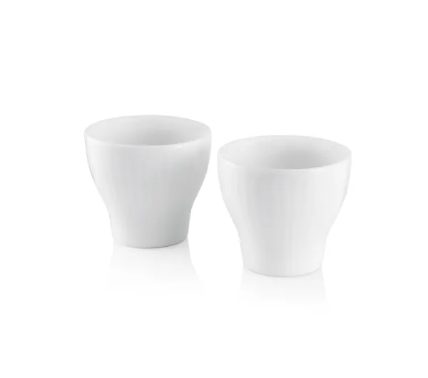 Royal Copenhagen Hvit Riflet eggeglass - 2 stk